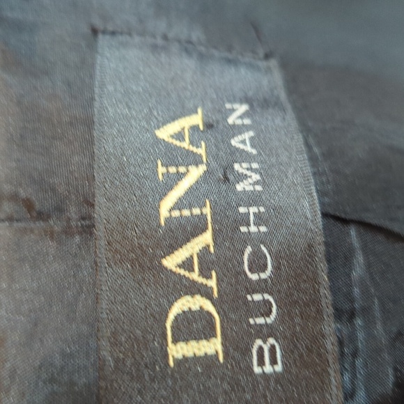 Black Pinstripe Wool Zip Front Mobwife Career Classic Blazer Sz 10 - Picture 7 of 10